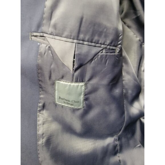 Mens Navy Blue Classic 2-Button Suit Polyester & Rayon Unhemmed Pants 42R * 34 - Picture 11 of 16